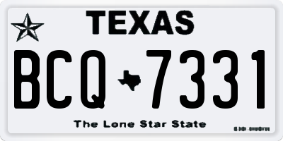 TX license plate BCQ7331