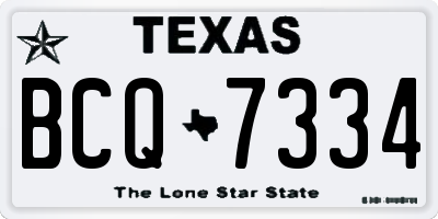 TX license plate BCQ7334