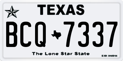 TX license plate BCQ7337