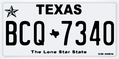 TX license plate BCQ7340