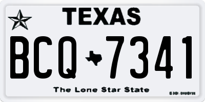 TX license plate BCQ7341