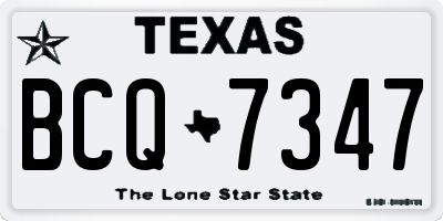 TX license plate BCQ7347