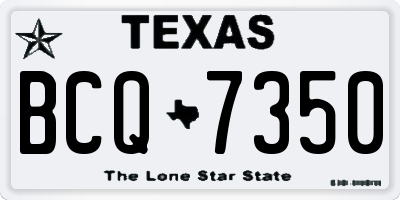 TX license plate BCQ7350