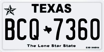 TX license plate BCQ7360
