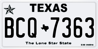 TX license plate BCQ7363