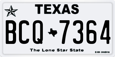 TX license plate BCQ7364