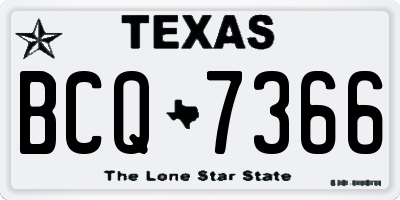 TX license plate BCQ7366