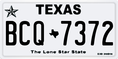 TX license plate BCQ7372