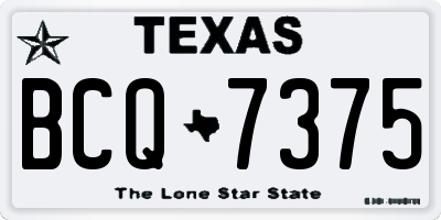 TX license plate BCQ7375