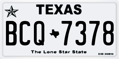 TX license plate BCQ7378