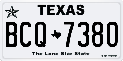 TX license plate BCQ7380