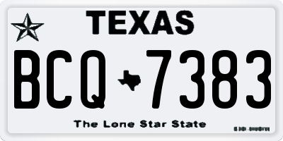 TX license plate BCQ7383