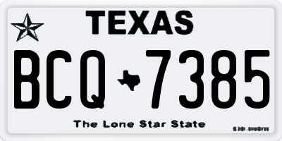 TX license plate BCQ7385