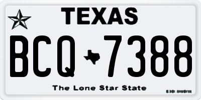 TX license plate BCQ7388