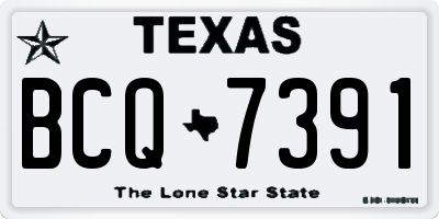 TX license plate BCQ7391