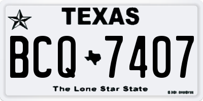 TX license plate BCQ7407