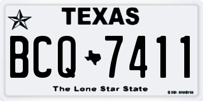 TX license plate BCQ7411