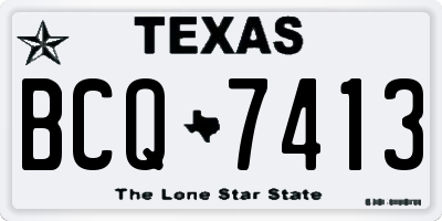 TX license plate BCQ7413