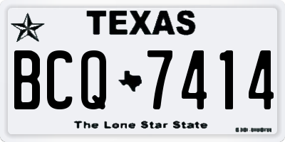 TX license plate BCQ7414