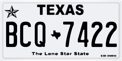 TX license plate BCQ7422