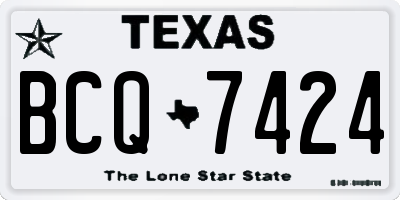TX license plate BCQ7424