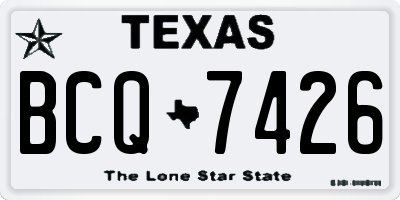 TX license plate BCQ7426