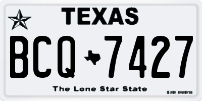 TX license plate BCQ7427