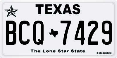 TX license plate BCQ7429