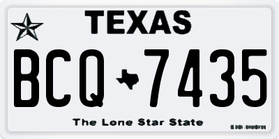 TX license plate BCQ7435