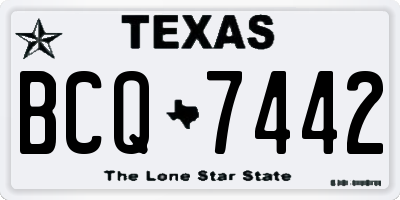 TX license plate BCQ7442