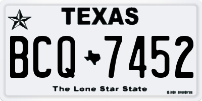 TX license plate BCQ7452