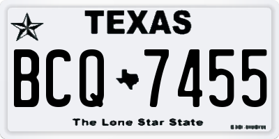 TX license plate BCQ7455