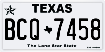 TX license plate BCQ7458