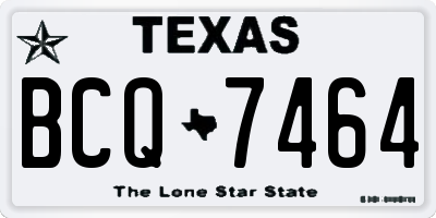 TX license plate BCQ7464