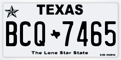 TX license plate BCQ7465