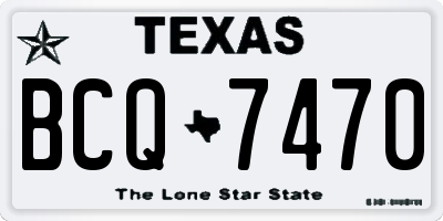 TX license plate BCQ7470