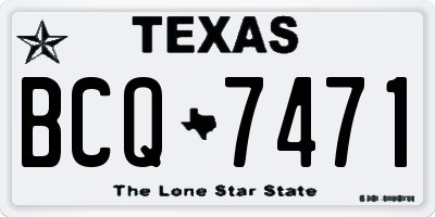 TX license plate BCQ7471