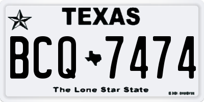 TX license plate BCQ7474