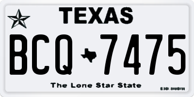 TX license plate BCQ7475