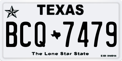 TX license plate BCQ7479