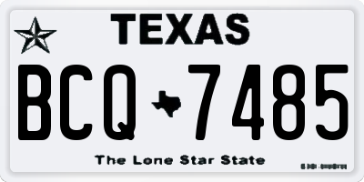 TX license plate BCQ7485