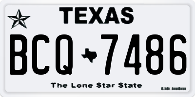 TX license plate BCQ7486
