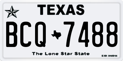 TX license plate BCQ7488