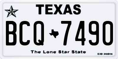 TX license plate BCQ7490