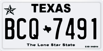 TX license plate BCQ7491