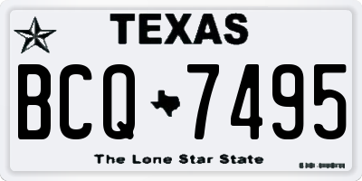 TX license plate BCQ7495