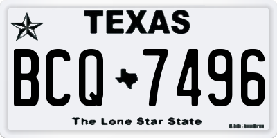 TX license plate BCQ7496