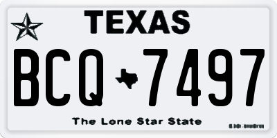 TX license plate BCQ7497