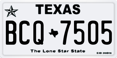 TX license plate BCQ7505