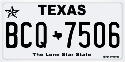 TX license plate BCQ7506